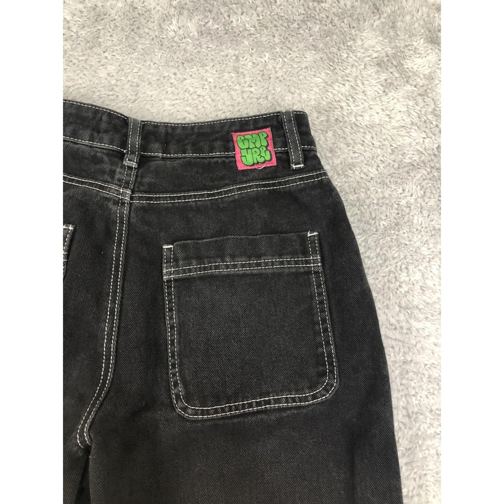 Empyre Jeans Womens 0 (25x29.5) Black Y2K Straight - Picture 8 of 16